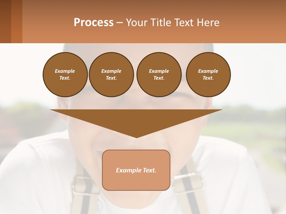 A Young Boy Smiling With His Mouth Open PowerPoint Template