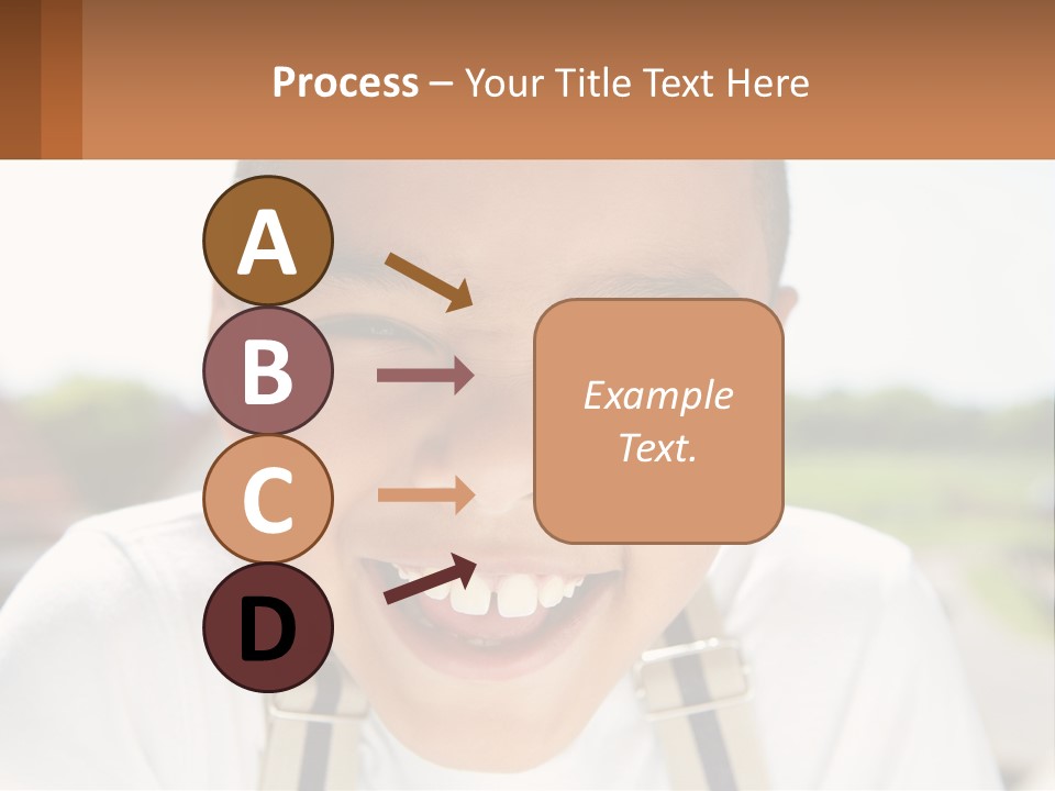 A Young Boy Smiling With His Mouth Open PowerPoint Template