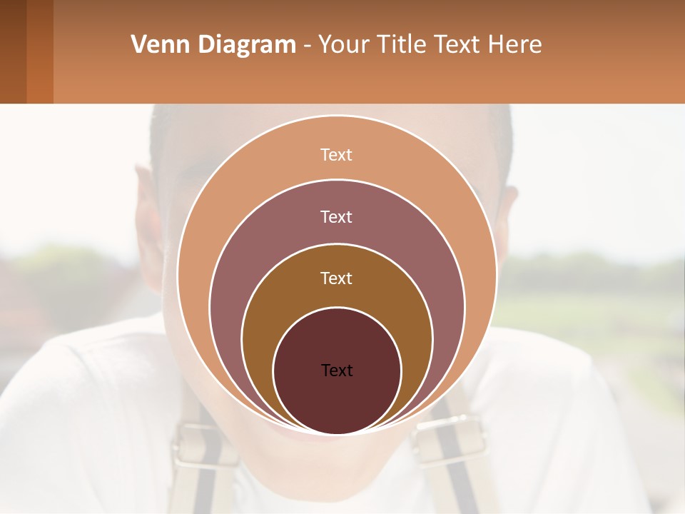 A Young Boy Smiling With His Mouth Open PowerPoint Template