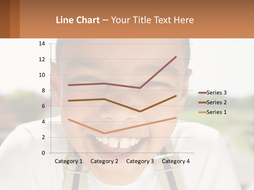 A Young Boy Smiling With His Mouth Open PowerPoint Template