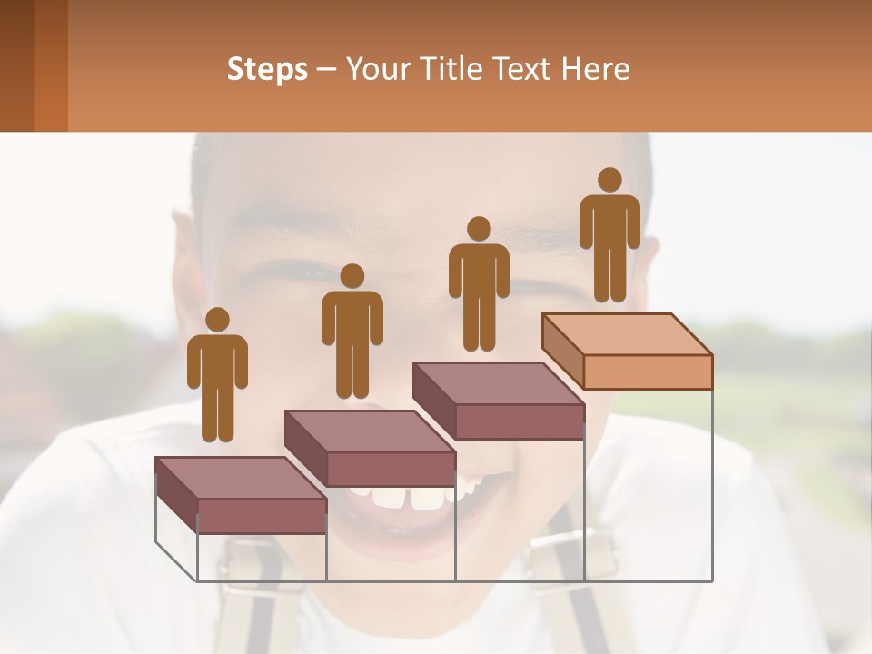 A Young Boy Smiling With His Mouth Open PowerPoint Template