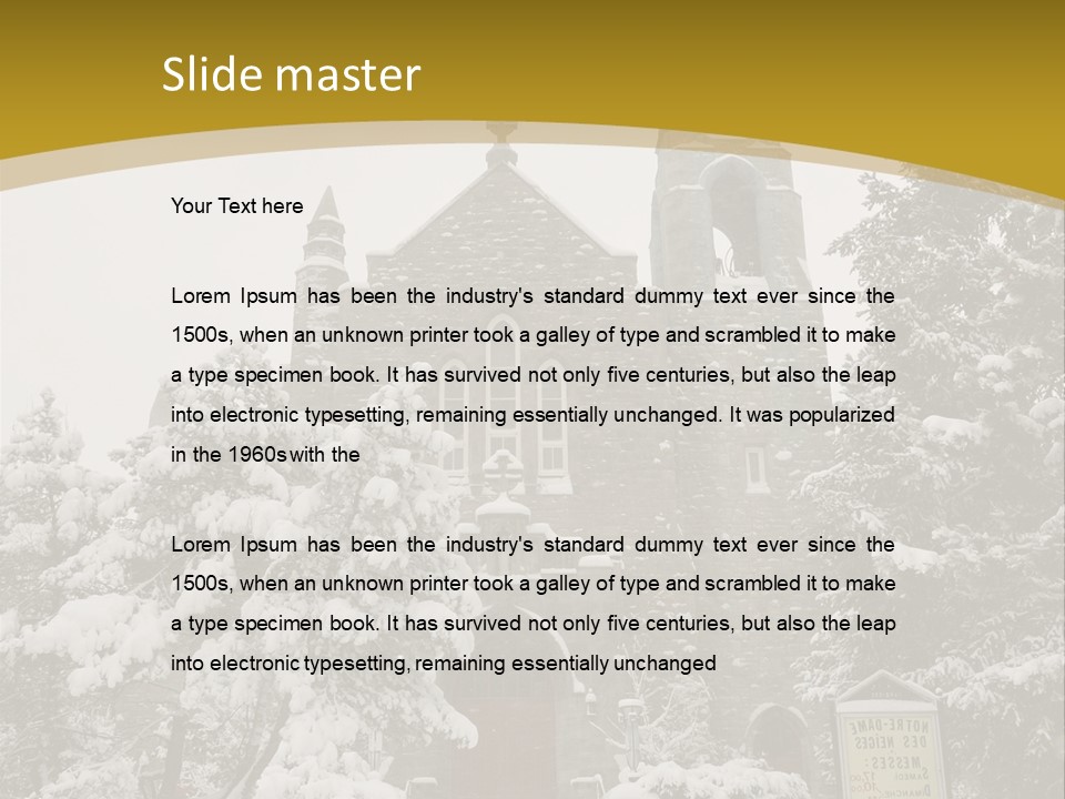 A Church In The Snow Powerpoint Template PowerPoint Template