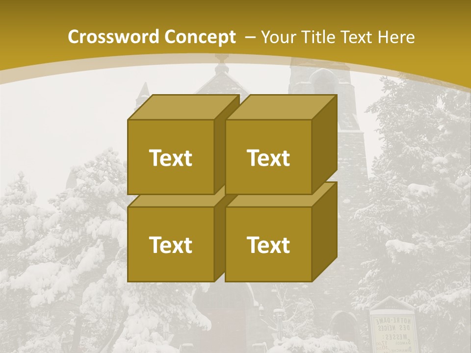 A Church In The Snow Powerpoint Template PowerPoint Template