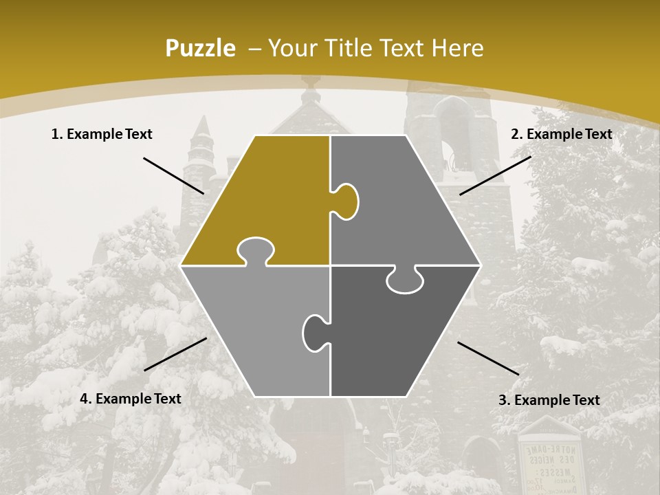 A Church In The Snow Powerpoint Template PowerPoint Template