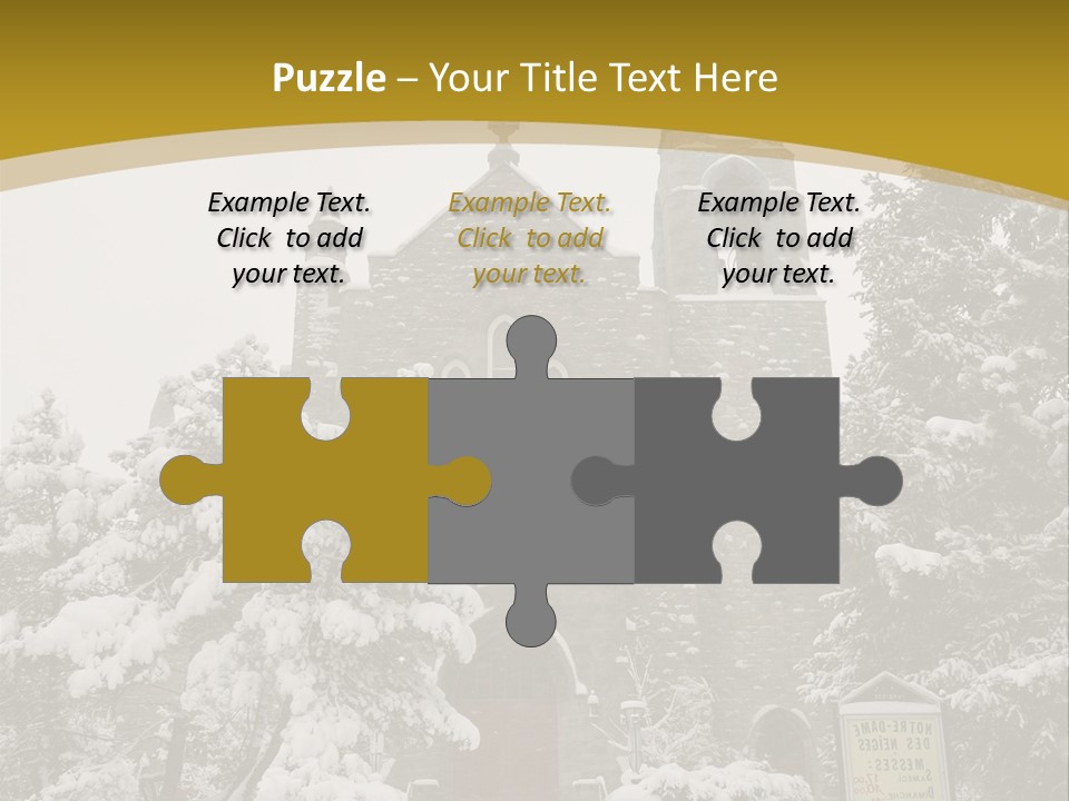 A Church In The Snow Powerpoint Template PowerPoint Template