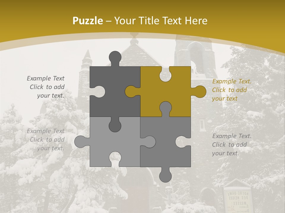 A Church In The Snow Powerpoint Template PowerPoint Template