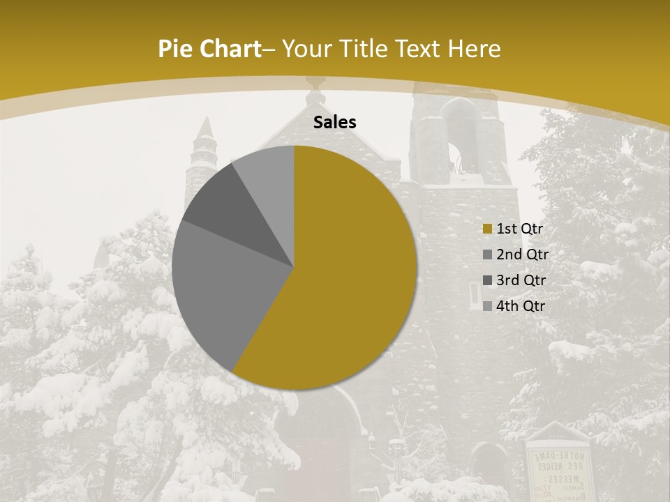 A Church In The Snow Powerpoint Template PowerPoint Template