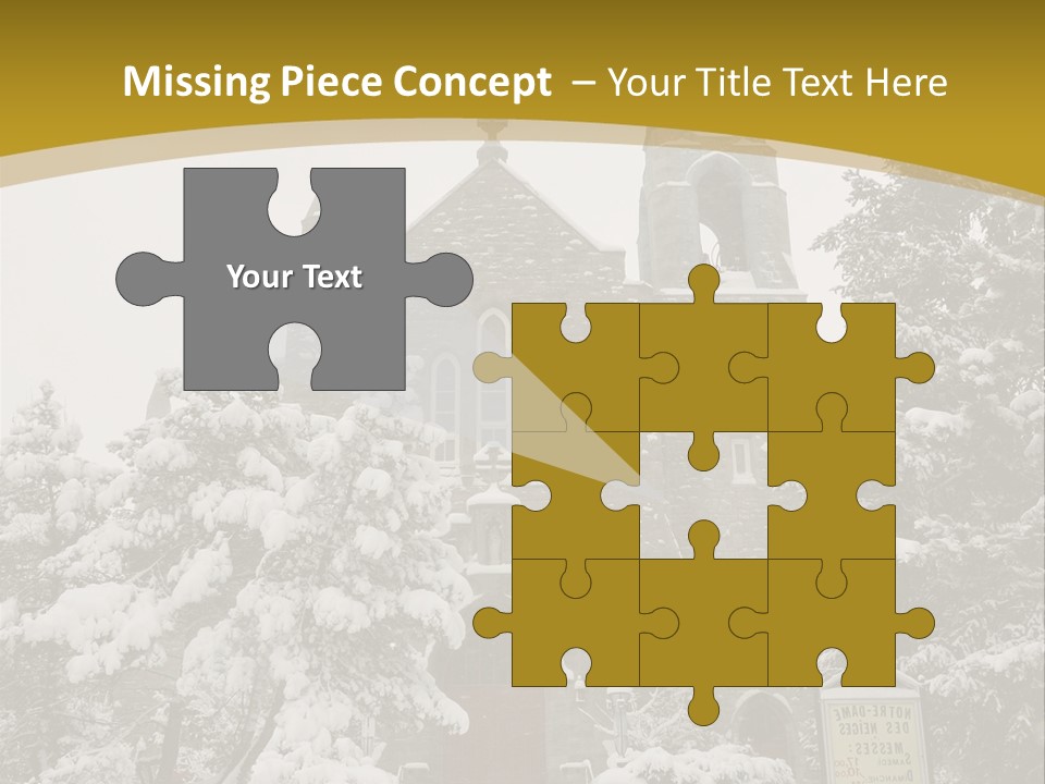 A Church In The Snow Powerpoint Template PowerPoint Template