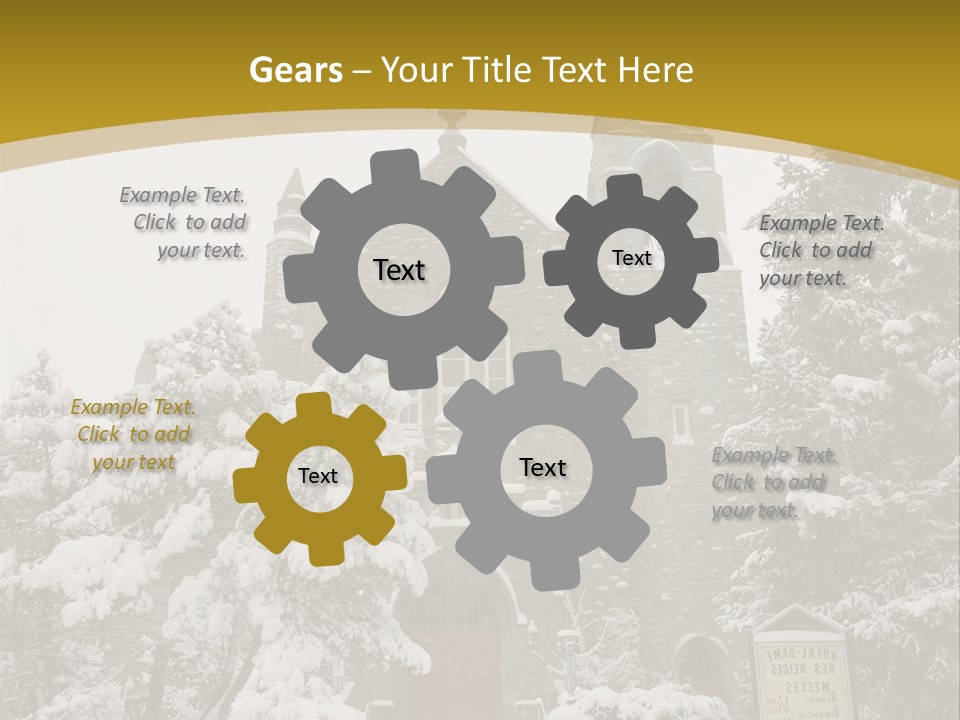 A Church In The Snow Powerpoint Template PowerPoint Template