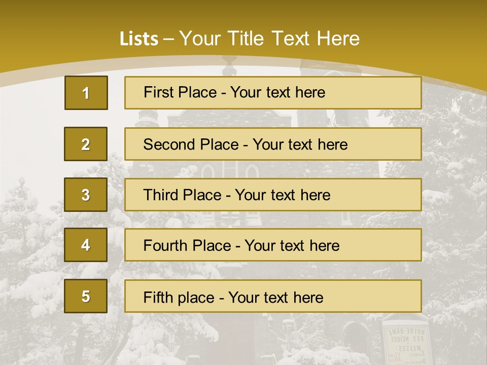A Church In The Snow Powerpoint Template PowerPoint Template