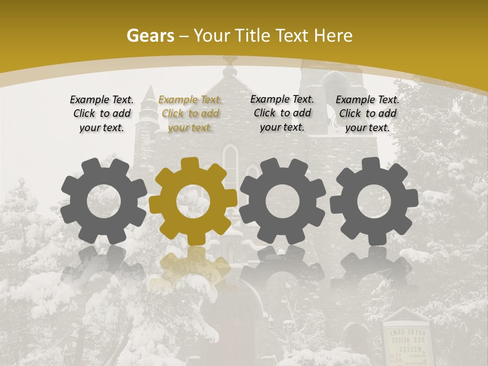 A Church In The Snow Powerpoint Template PowerPoint Template