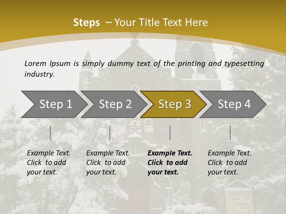 A Church In The Snow Powerpoint Template PowerPoint Template