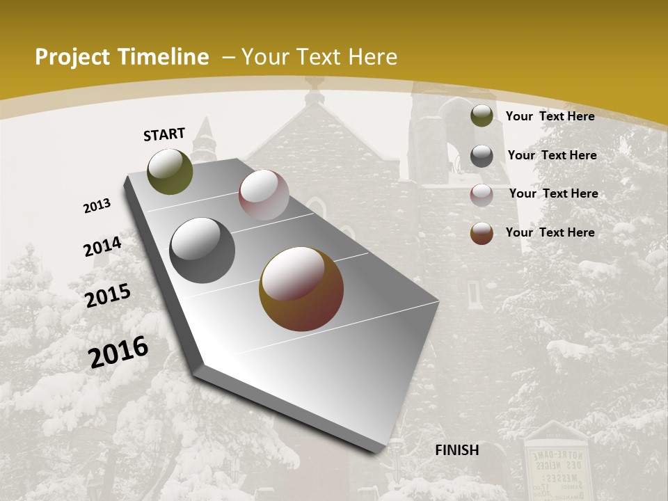 A Church In The Snow Powerpoint Template PowerPoint Template