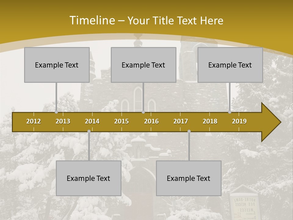 A Church In The Snow Powerpoint Template PowerPoint Template
