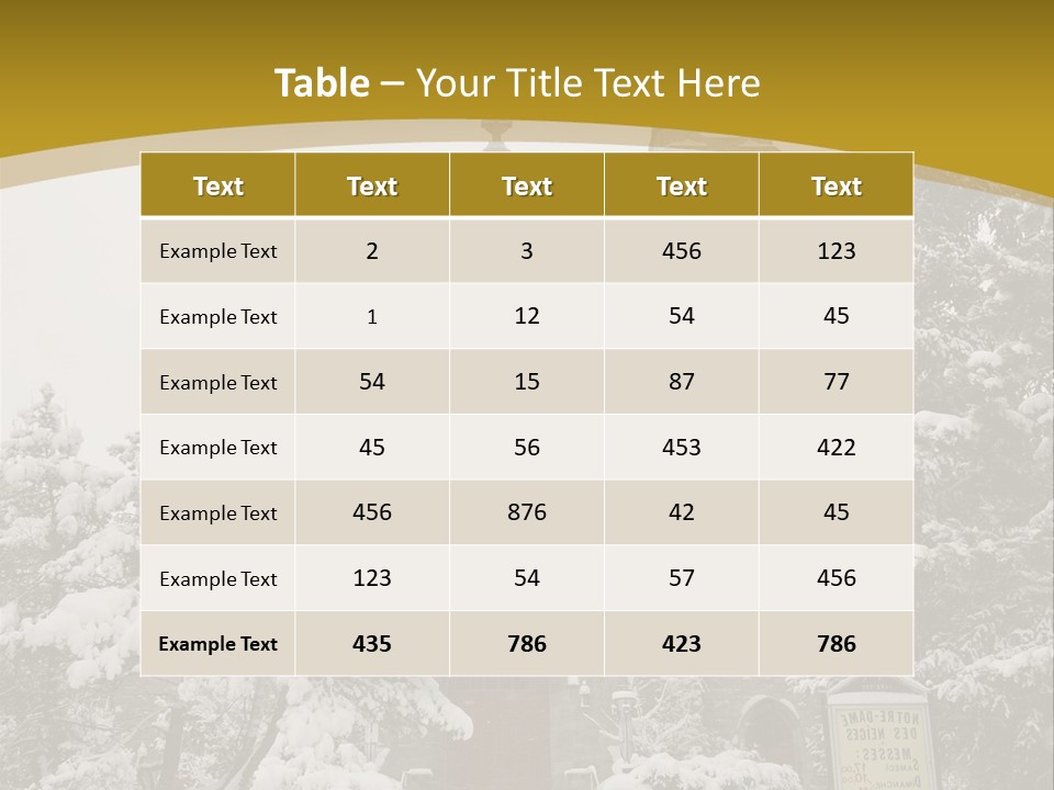 A Church In The Snow Powerpoint Template PowerPoint Template