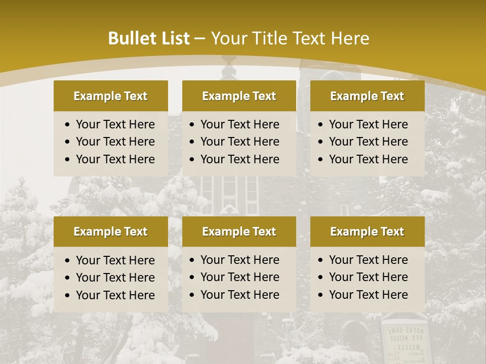 A Church In The Snow Powerpoint Template PowerPoint Template