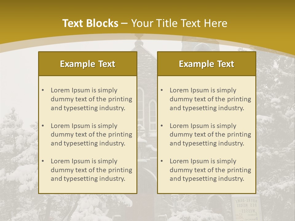 A Church In The Snow Powerpoint Template PowerPoint Template