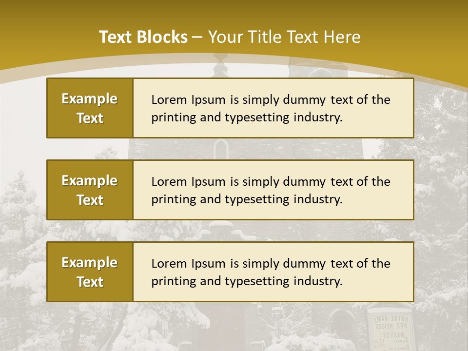 A Church In The Snow Powerpoint Template PowerPoint Template