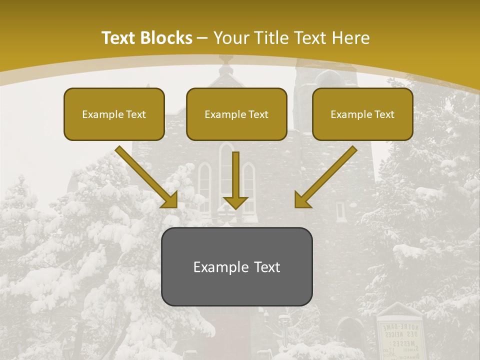 A Church In The Snow Powerpoint Template PowerPoint Template