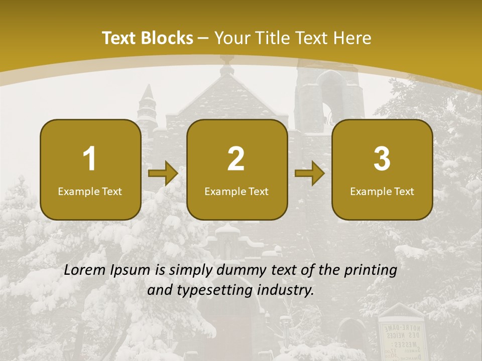 A Church In The Snow Powerpoint Template PowerPoint Template