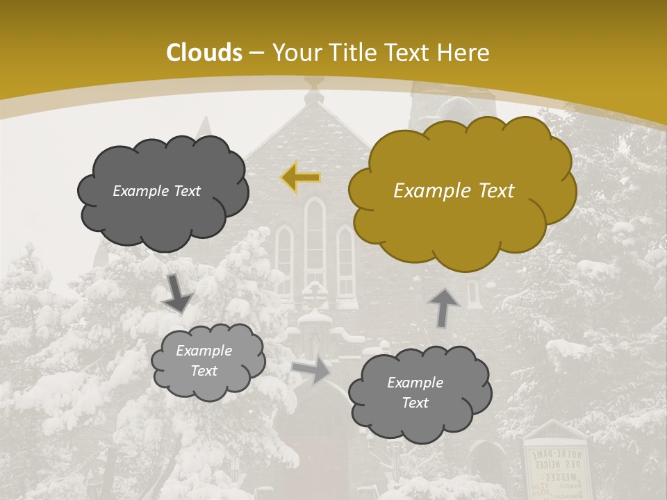 A Church In The Snow Powerpoint Template PowerPoint Template