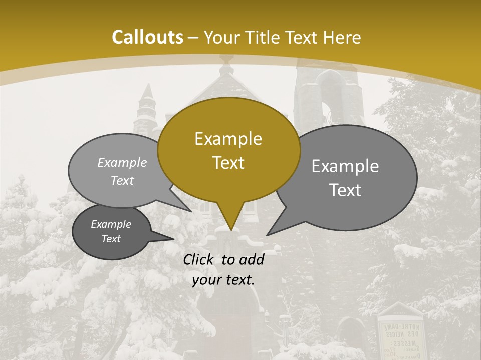 A Church In The Snow Powerpoint Template PowerPoint Template