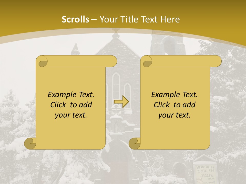 A Church In The Snow Powerpoint Template PowerPoint Template