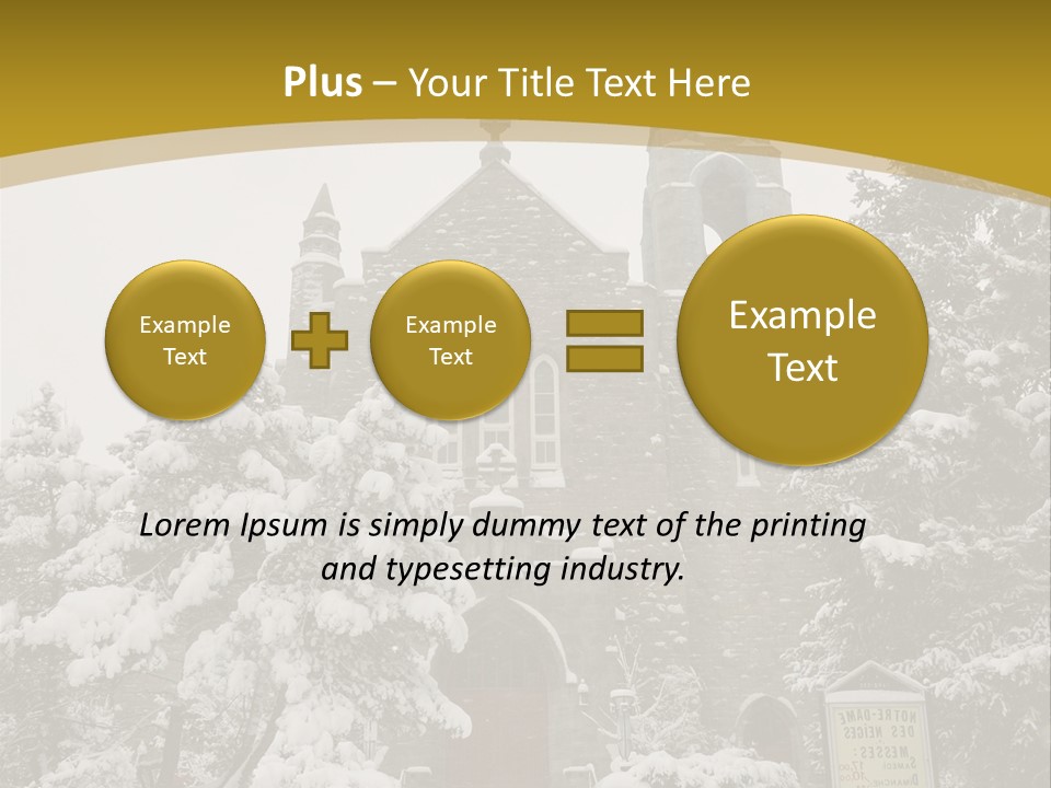 A Church In The Snow Powerpoint Template PowerPoint Template