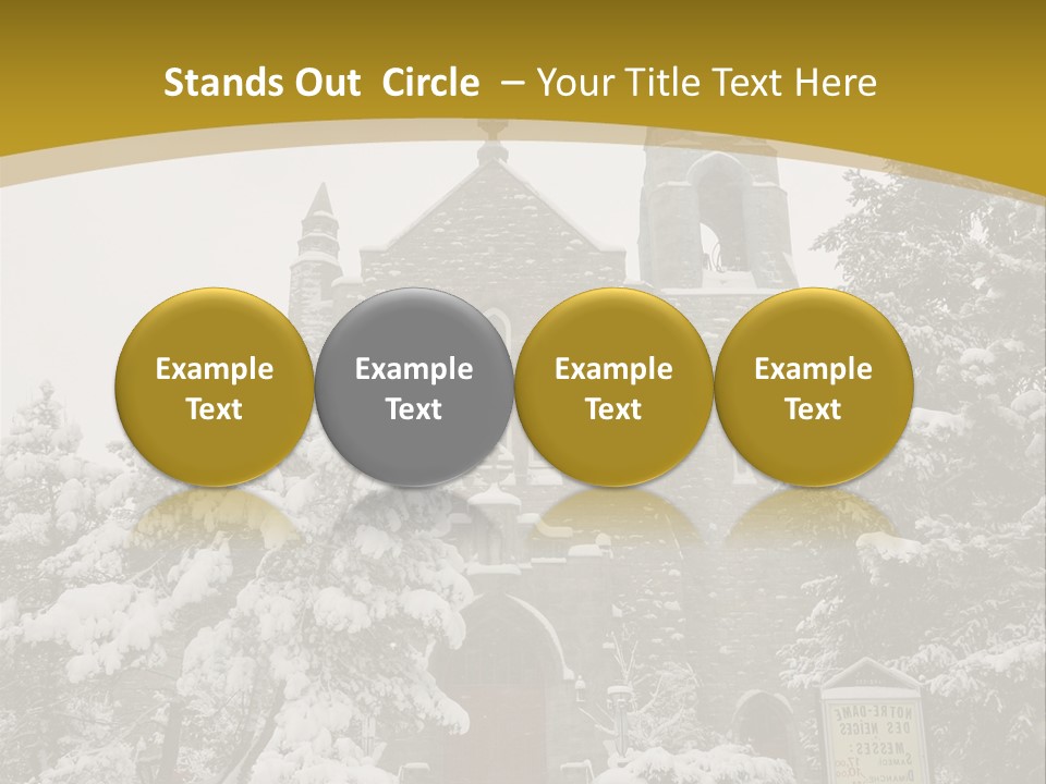 A Church In The Snow Powerpoint Template PowerPoint Template