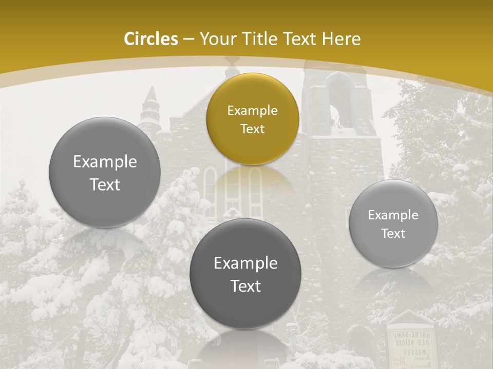 A Church In The Snow Powerpoint Template PowerPoint Template