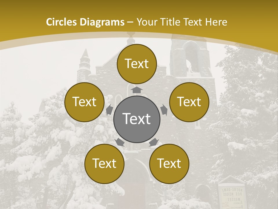 A Church In The Snow Powerpoint Template PowerPoint Template