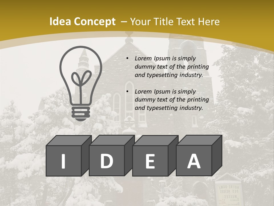 A Church In The Snow Powerpoint Template PowerPoint Template