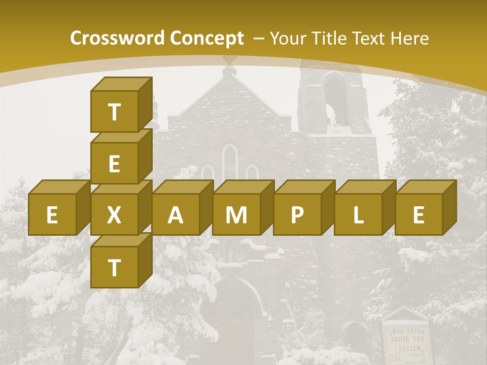 A Church In The Snow Powerpoint Template PowerPoint Template