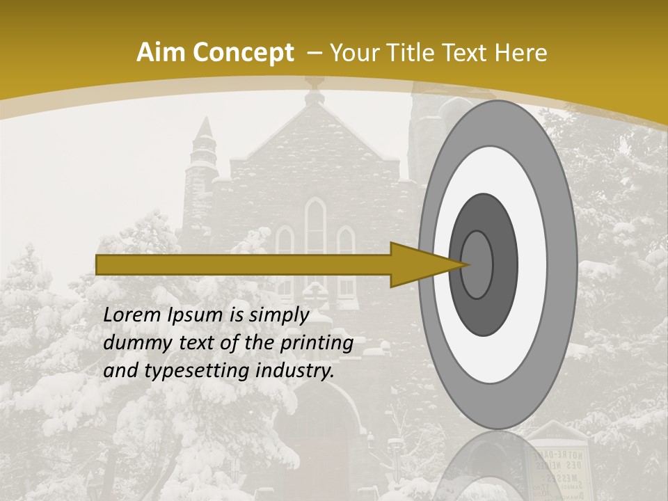 A Church In The Snow Powerpoint Template PowerPoint Template