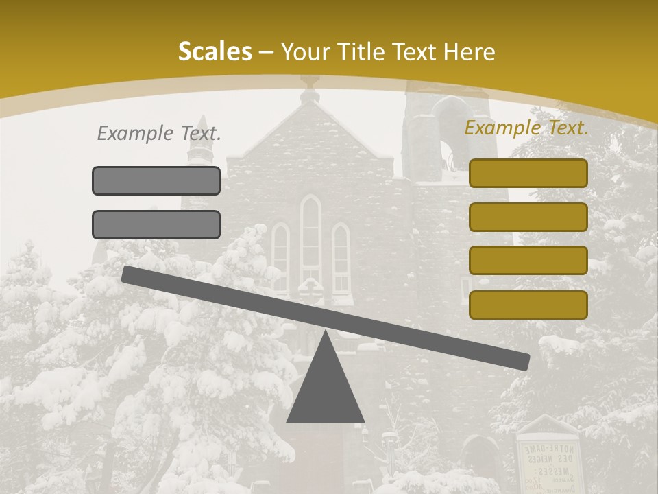 A Church In The Snow Powerpoint Template PowerPoint Template
