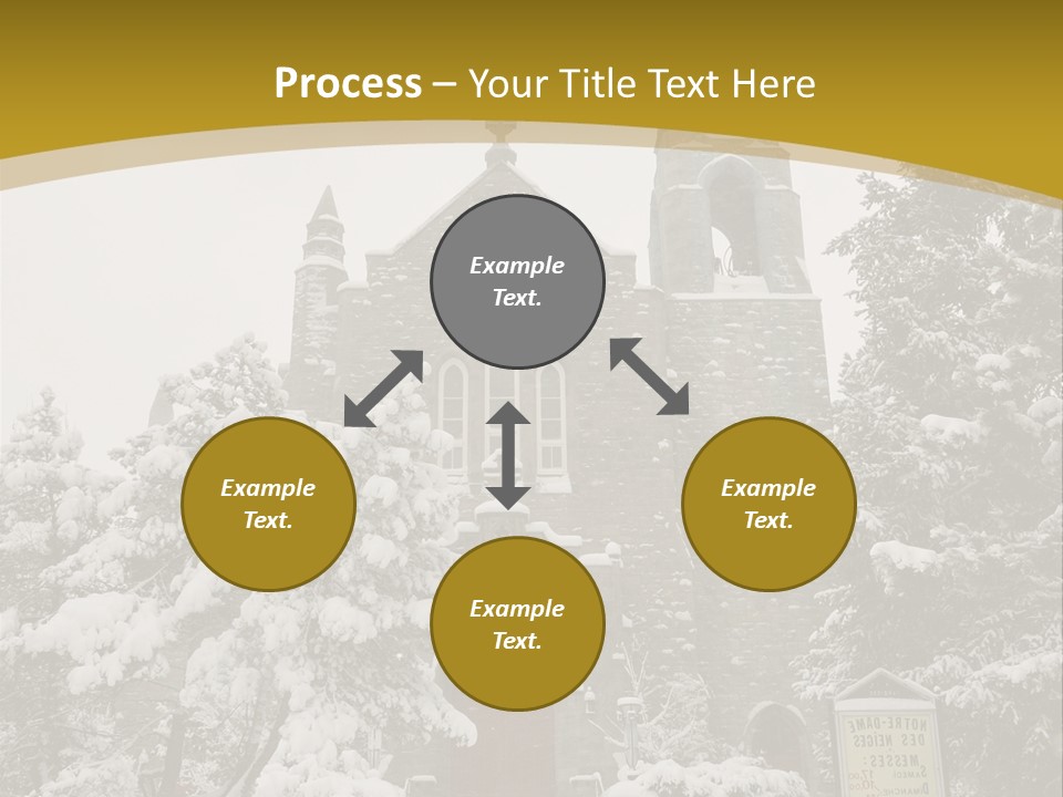 A Church In The Snow Powerpoint Template PowerPoint Template