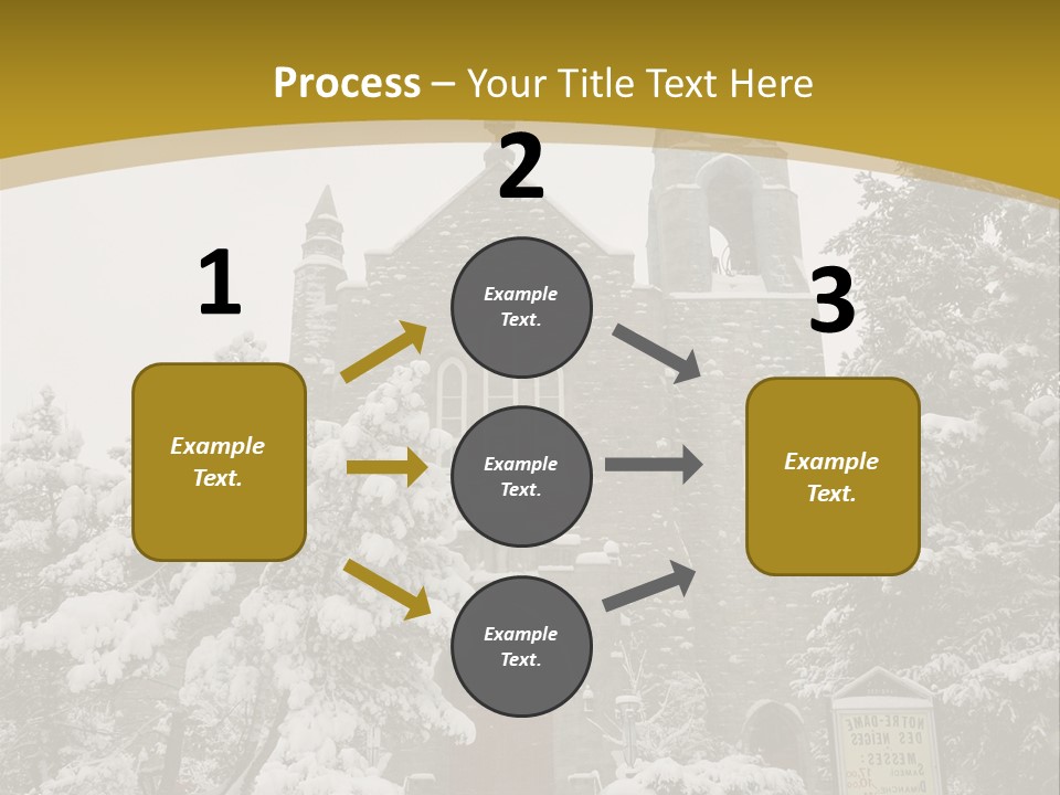 A Church In The Snow Powerpoint Template PowerPoint Template