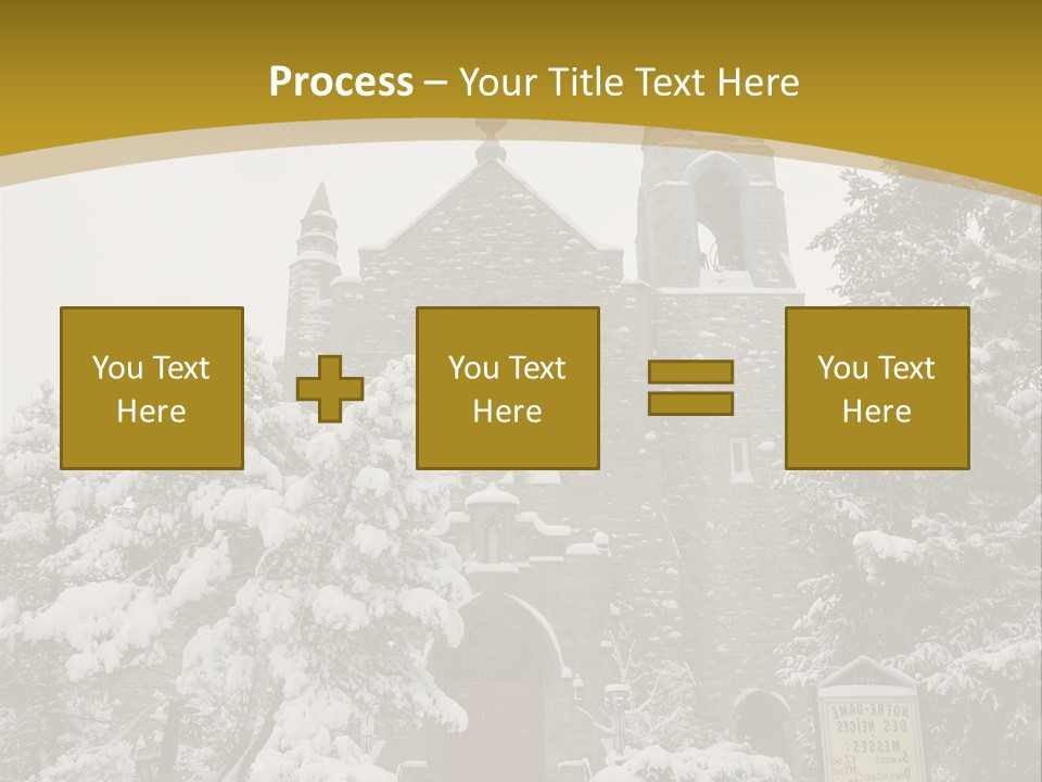 A Church In The Snow Powerpoint Template PowerPoint Template