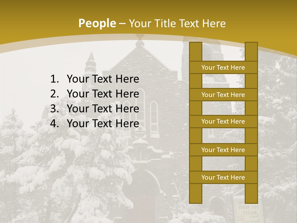 A Church In The Snow Powerpoint Template PowerPoint Template