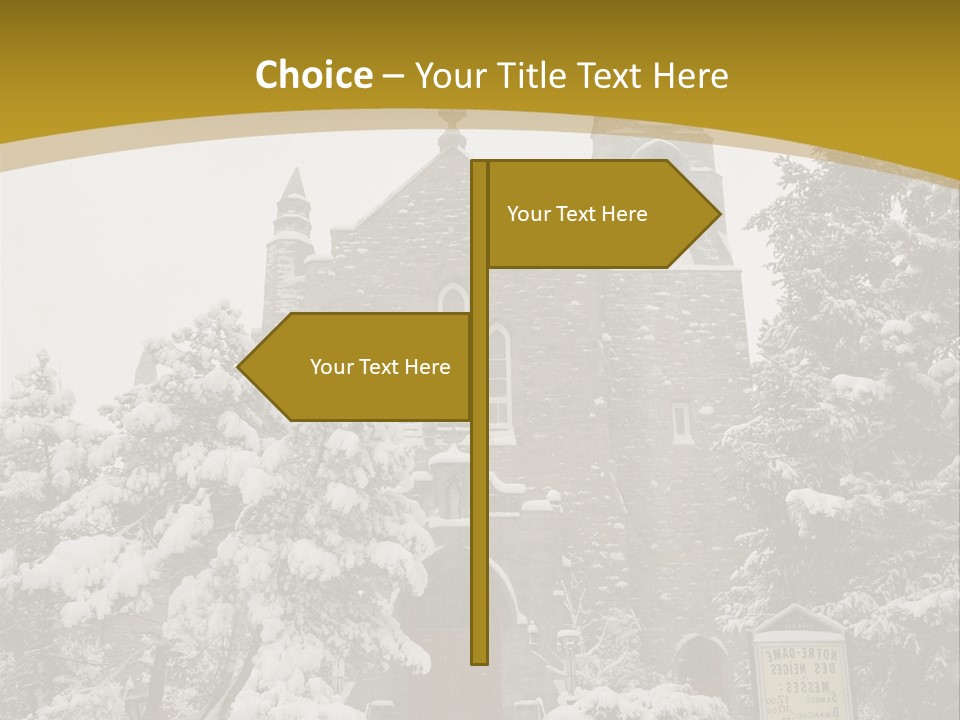 A Church In The Snow Powerpoint Template PowerPoint Template