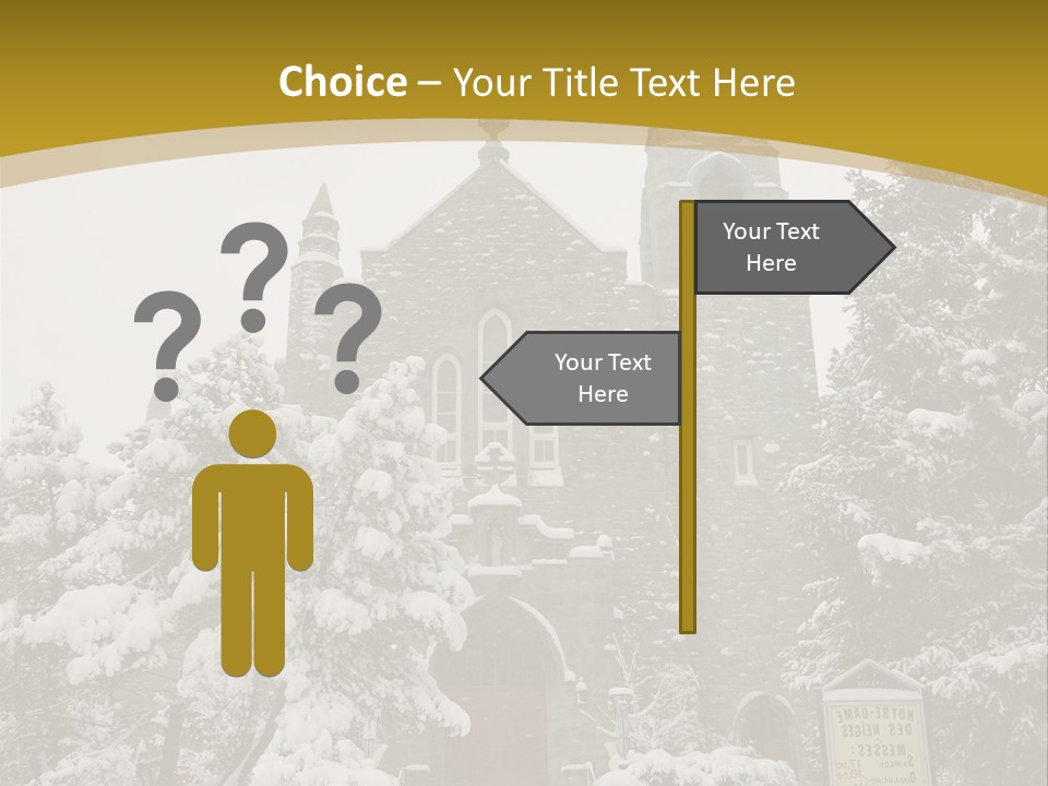 A Church In The Snow Powerpoint Template PowerPoint Template