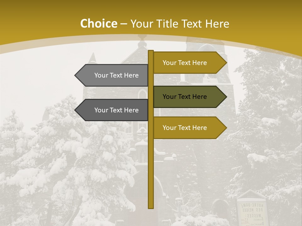 A Church In The Snow Powerpoint Template PowerPoint Template