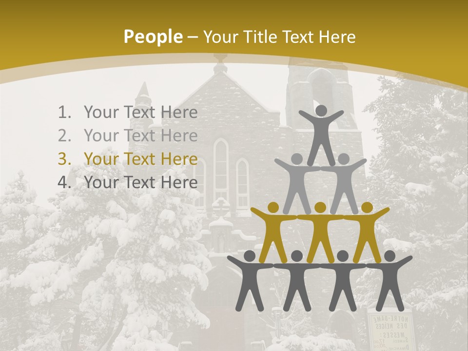 A Church In The Snow Powerpoint Template PowerPoint Template