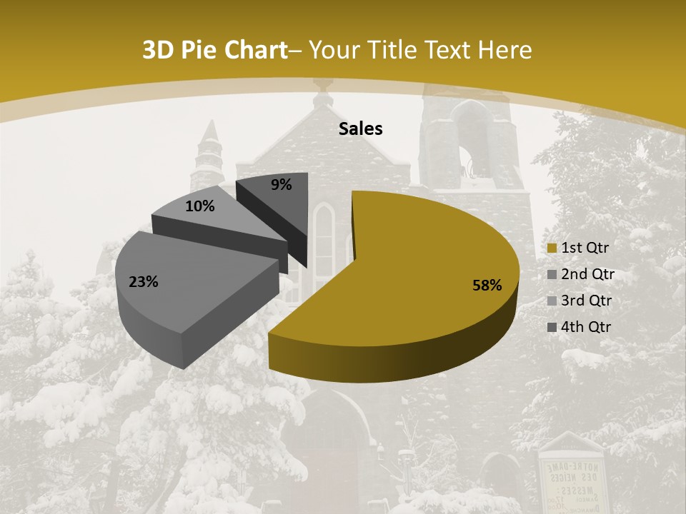 A Church In The Snow Powerpoint Template PowerPoint Template