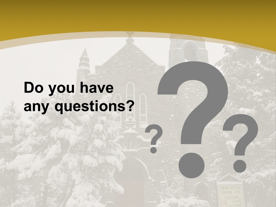 A Church In The Snow Powerpoint Template PowerPoint Template