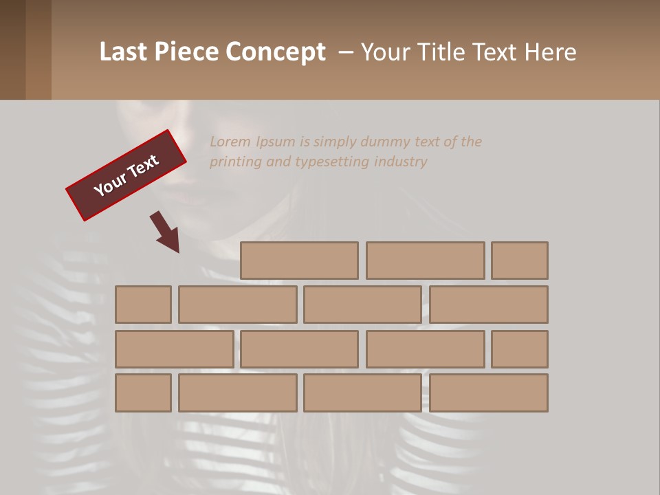 A Young Girl Is Looking At Her Cell Phone PowerPoint Template