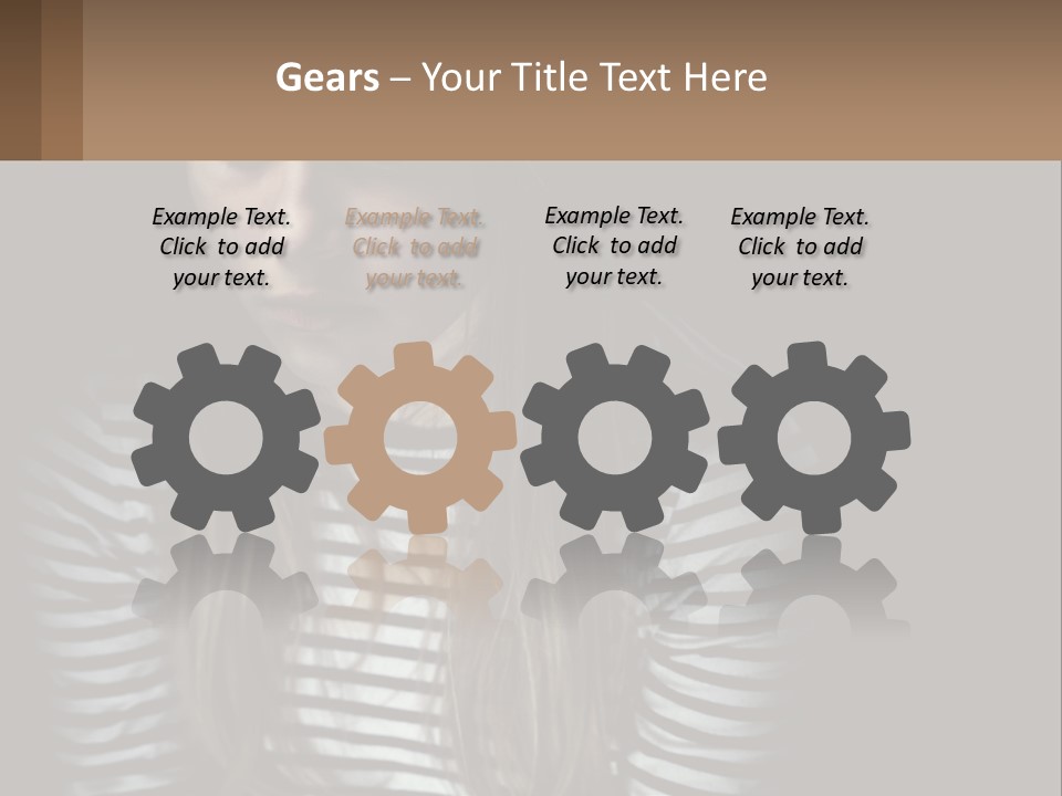 A Young Girl Is Looking At Her Cell Phone PowerPoint Template