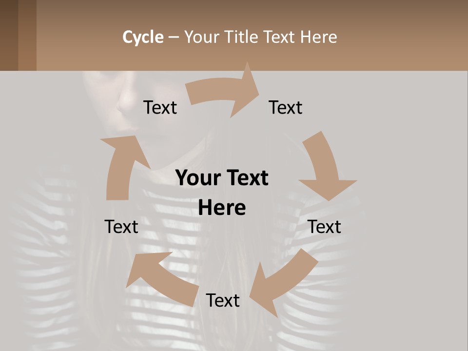 A Young Girl Is Looking At Her Cell Phone PowerPoint Template