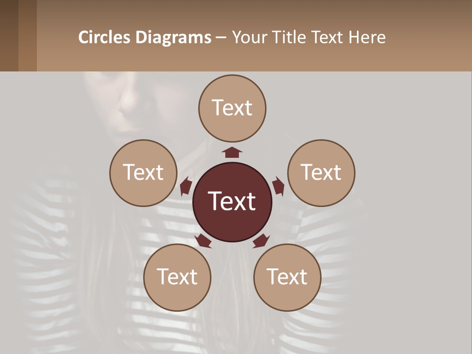 A Young Girl Is Looking At Her Cell Phone PowerPoint Template