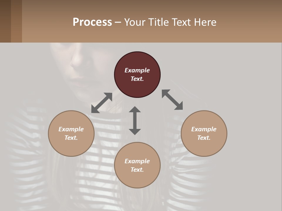 A Young Girl Is Looking At Her Cell Phone PowerPoint Template